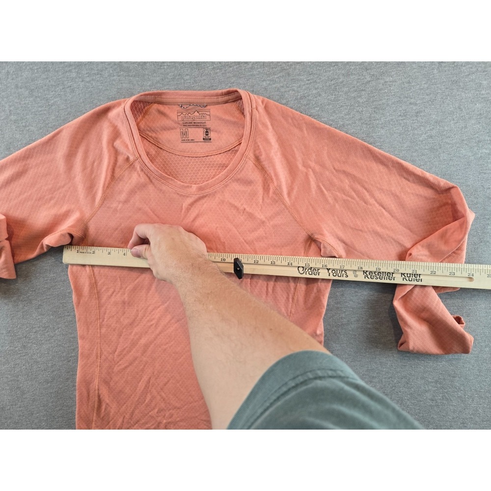 Patagonia Capilene Midweight Top Womens Medium‎ Peach Crew Base Layer Gorpcore - Picture 8 of 9